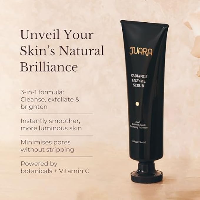 Juara RADIANCE ENZYME SCRUB - FACIAL ENZYME SCRUB - PHYSICAL EXFOLIANT ENZYME FACIAL SCRUB FOR ALL SKIN TYPES - ENZYME EXFOLIANT FOR FACE - DERMATOLOGIST TESTED (2 PACK AND SAMPLE BUNDLE) - Image 3